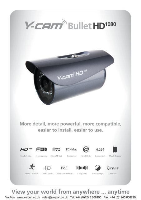Y-cam Bullet HD 1080 Datasheet (PDF)