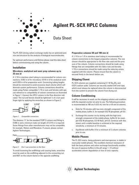 Agilent Pl Scx Hplc Columns Agilent Technologies