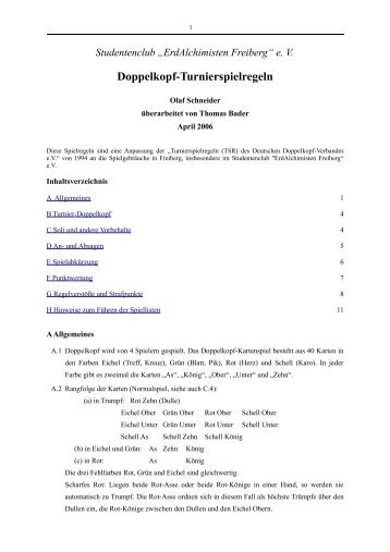 e. V. Doppelkopf-Turnierspielregeln - Studentenclub Erdalchimisten ...