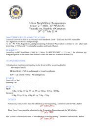 Program - International Weightlifting Federation