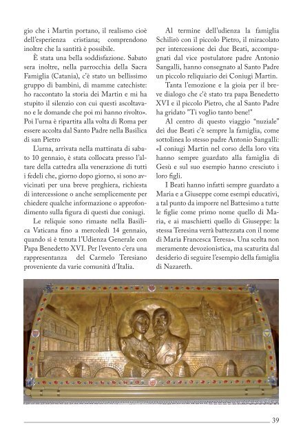 rivista n. 1/2009 (pdf) - Carmelitani Scalzi di Sicilia