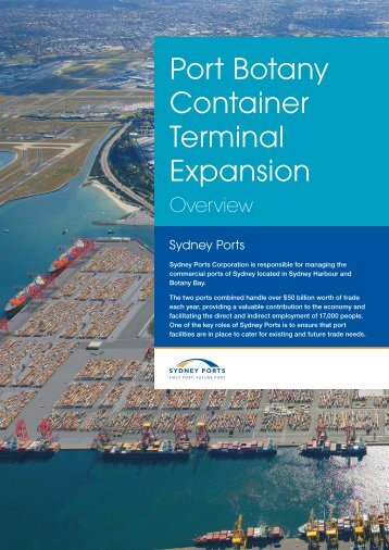 Port Botany Container Terminal Expansion â Overview - Sydney Ports