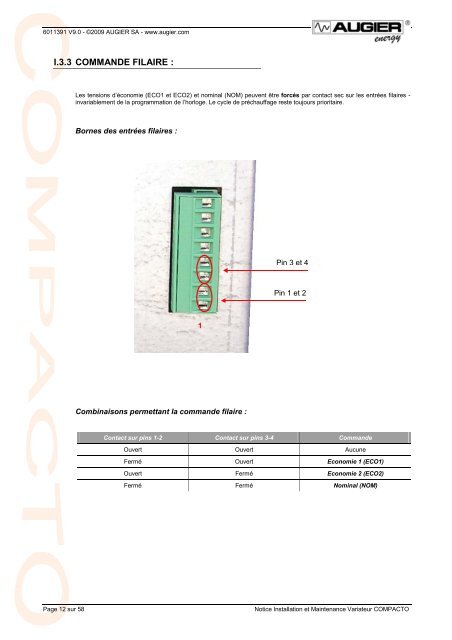 Variateur Electronique COMPACTO - Augier