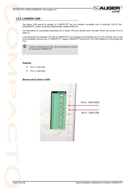 Variateur Electronique COMPACTO - Augier