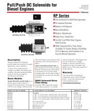 DC Solenoids for Diesel Engines - Pacific Marine & Industrial