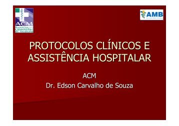 2) Protocolos Clínicos e Assistência Hospitalar/Dr. Edson Carvalho ...