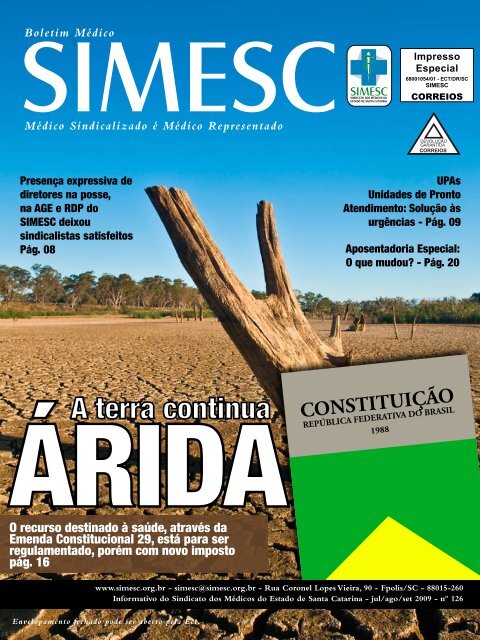 A terra continua - Sindicato dos Médicos do Estado de Santa Catarina