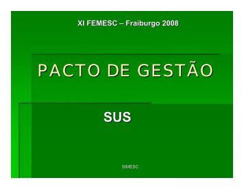 PACTO DE GESTÃO