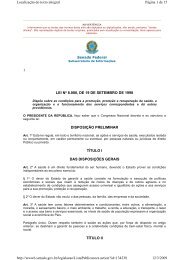 1 LEI Nº 8.080, DE 19 DE SETEMBRO DE 1990 DISPOSIÇÃO ...