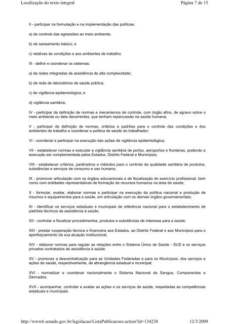 1 LEI Nº 8.080, DE 19 DE SETEMBRO DE 1990 DISPOSIÇÃO ...