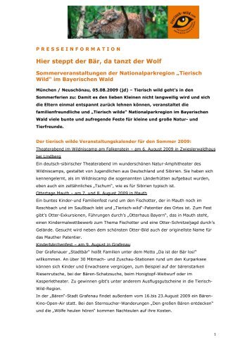 Hier steppt der Bär, da tanzt der Wolf - Comeo