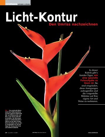 Den Umriss nachzeichnen Licht-Kontur - ColorFoto