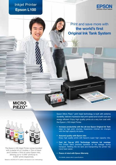 Epson l100 Inkjet Printer - CNET Content Solutions