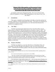 Report of the Subcommittee on Engagement Letters of the ...