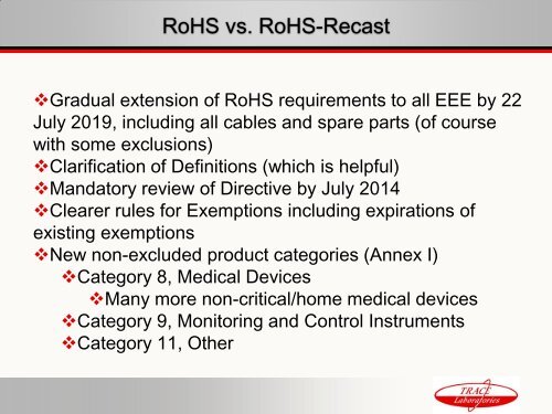 A RoHS-Recast (RoHS 2) Primer - Trace Laboratories