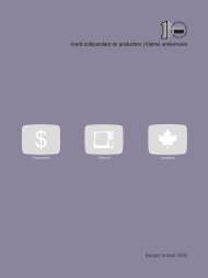 Fonds indÃ©pendant de production rapport annuel 2000