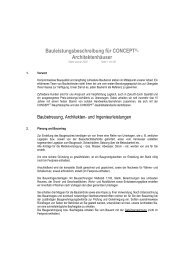 Bauleistungsbeschreibung für CONCEPT ... - CONCEPT Hausbau AG