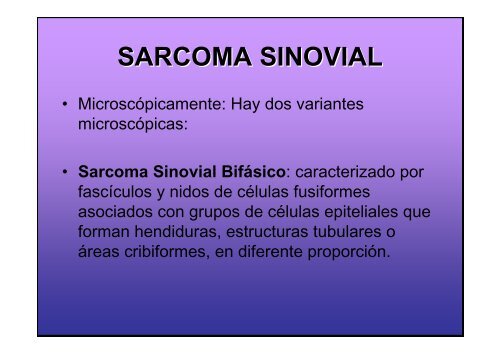 sarcoma sinovial - Hospital General de México