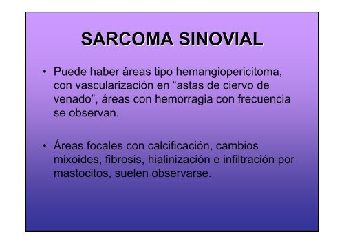 sarcoma sinovial - Hospital General de México