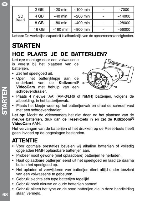 Manuel d'utilisation Bedienungsanleitung Manual de ... - VTech