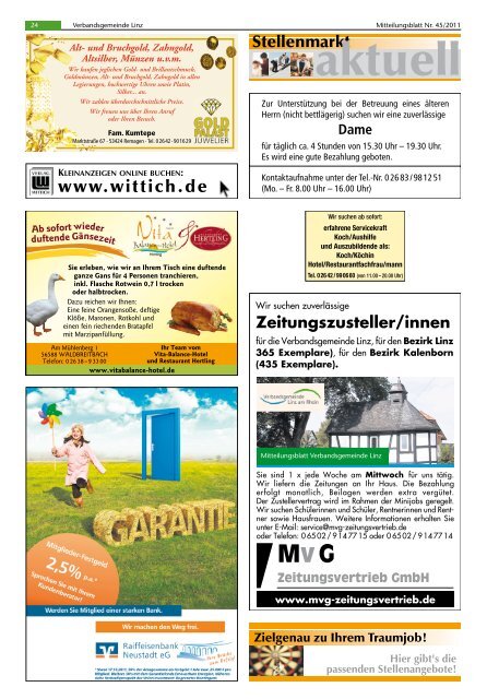 Ausgabe Nr. 45 vom 09.11.2011 - Verbandsgemeindeverwaltung ...