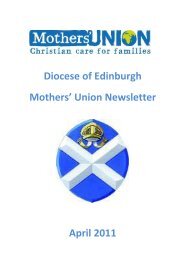 April 2011 - The Mothers' Union, Scotland