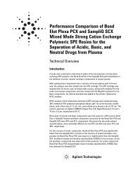 Performance Comparison of Bond Elut Plexa PCX and SampliQ ...