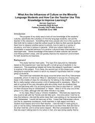 What Are the Influences of Culture on the Minority Language ...