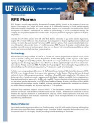 RFE Pharma - Office of Research - University of Florida