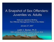 A Snapshot of Sex Offenders: Juveniles vs. Adults