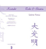 zu meinem Flyer - Reiki & Shiatsu - Sabine Flatau