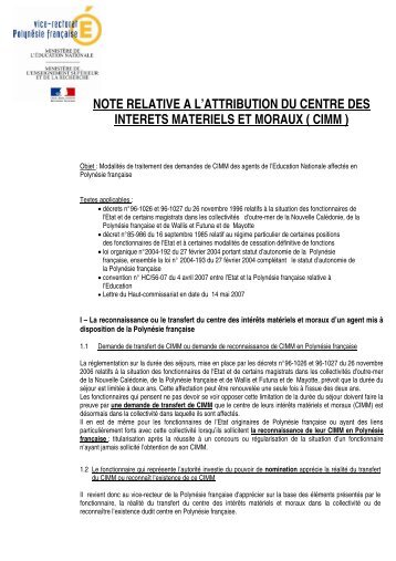 cimm - Vice-rectorat de PolynÃ©sie franÃ§aise