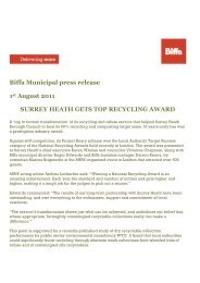 Surrey Heath Gets Top Recycling Award - Biffa