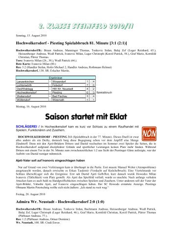 saison 2010/11_2. Klasse Steinfeld [4 MB] - SC HOWODO