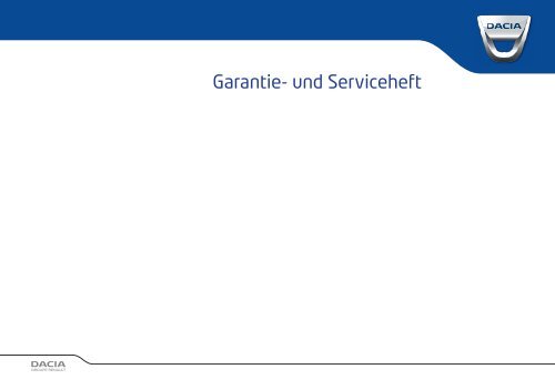 Garantie- und Serviceheft - Dacia