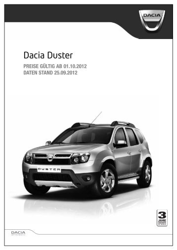 Preise Dacia Duster