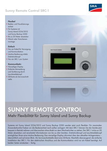 Sunny Remote Control SRC-1 - Energy Changes