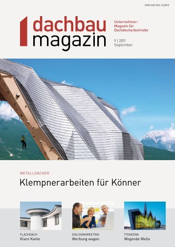 Klempnerarbeiten für Könner - Dachbaumagazin