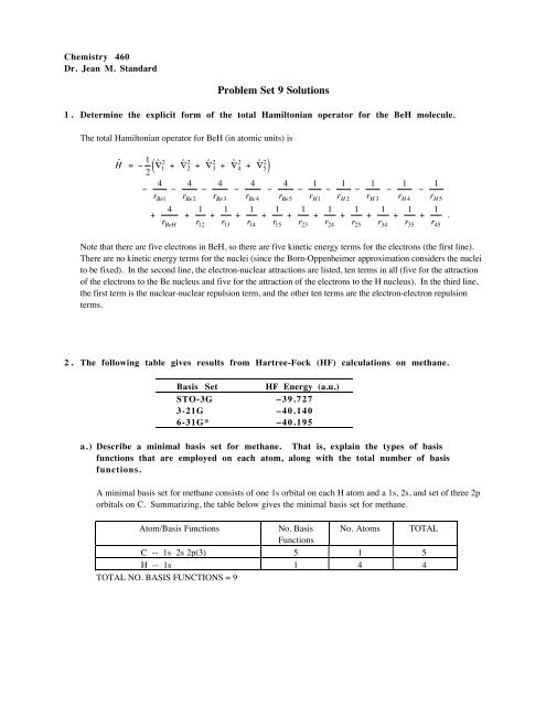 Problem Set 9 Solutions