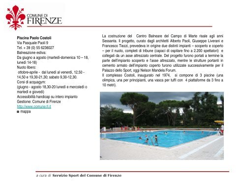 piscina costoli - Comune di Firenze
