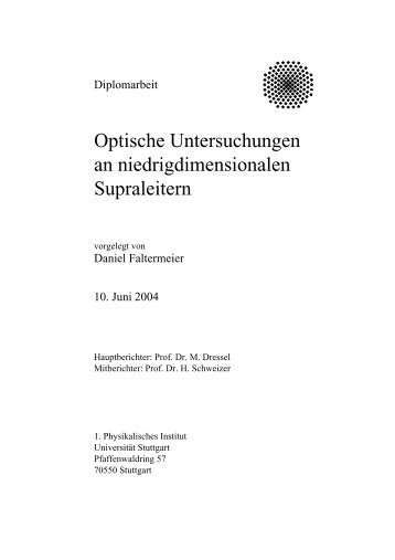 Optische Untersuchungen an ... - Faltermeier, Daniel