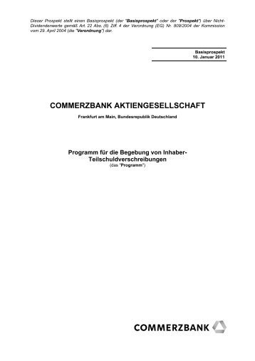 COMMERZBANK AKTIENGESELLSCHAFT