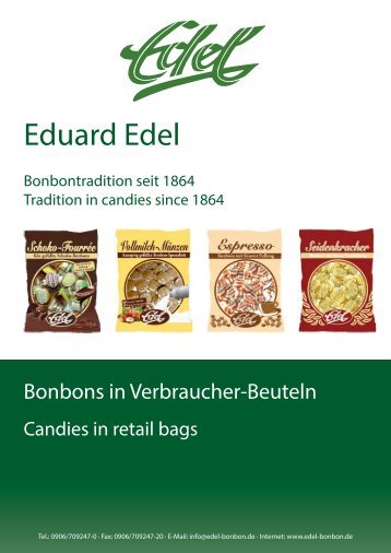 Malz Bonbons / Malt candies - Eduard Edel GmbH Bonbonfabrik