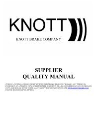 SUPPLIER QUALITY MANUAL - Knott Brake Company