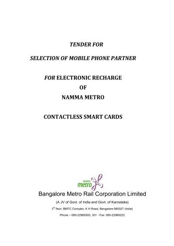 to view the notification & details - Bangalore Metro