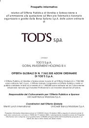 Prospetto informativo - Tod's