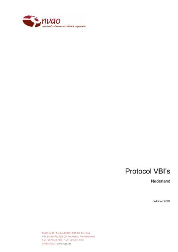Protocol VBI's - NVAO