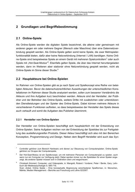 DOS – Datenschutz in Online-Spielen - Unabhängiges ...