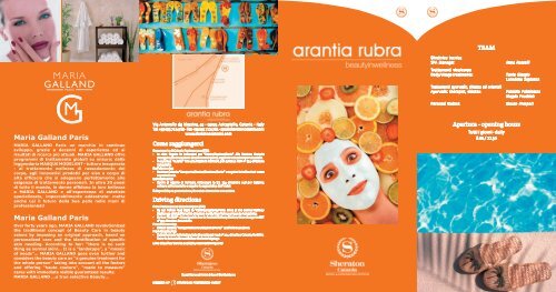 SPA Arantia Rubra Brochure - Hotel Sheraton