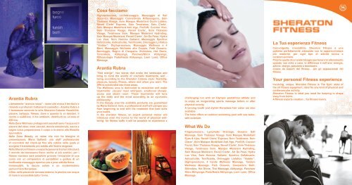 SPA Arantia Rubra Brochure - Hotel Sheraton